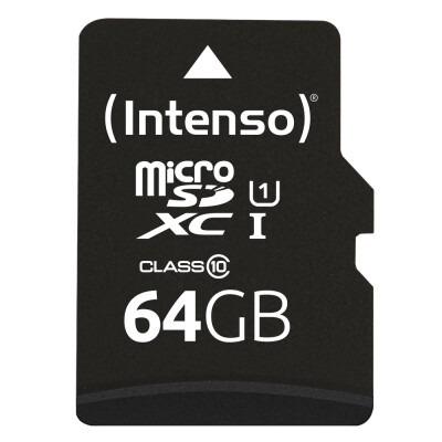 Intenso Micro SD CARD 64GB class10 with adapter